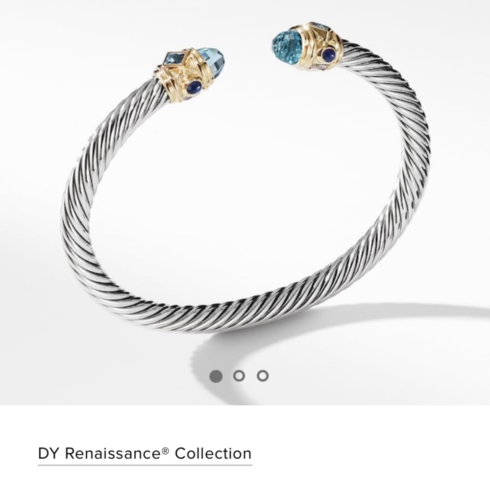David Yurman Renaissance Bracelet with Blue Topaz - Picture 5 of 10